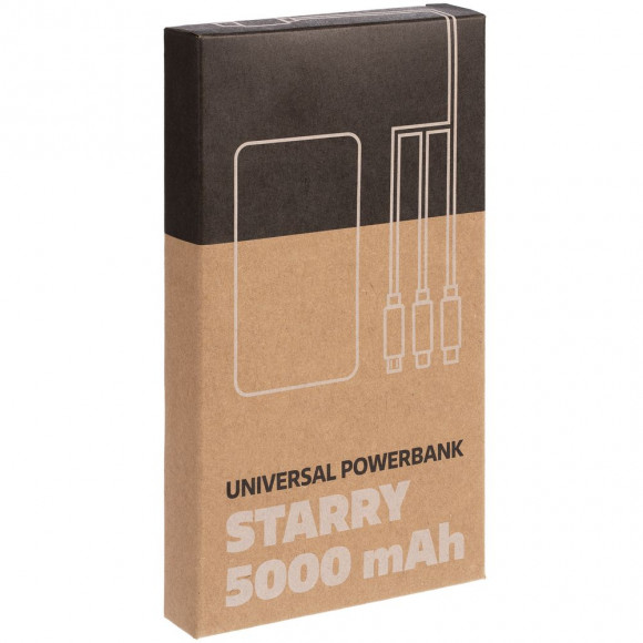Аккумулятор Uniscend Starry с подсветкой, 5000 мАч, синий Аккумулятор Uniscend Starry с подсветкой, 5000 мАч, синий