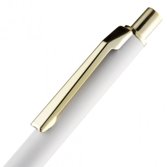 Ручка шариковая Lobby Soft Touch Gold, белая Ручка шариковая Lobby Soft Touch Gold, белая