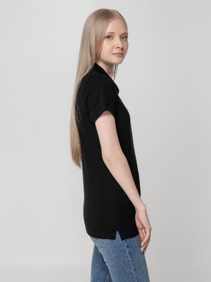 Рубашка поло женская Virma Lady, черная Рубашка поло женская Virma Lady, черная