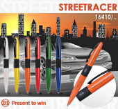 STREETRACER, ручка шариковая, желтый/черный, металл