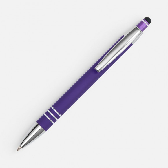 Ручка шариковая Sansen Soft Touch со стилусом, фиолетовая Ручка шариковая Sansen Soft Touch со стилусом, фиолетовая