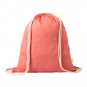 Рюкзак KONIM, красный, 42x38 см, 100% переработанный хлопок, 120 г/м2 Рюкзак KONIM, красный, 42x38 см, 100% переработанный хлопок, 120 г/м2