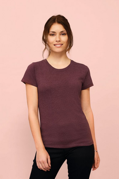 Футболка женская Regent Fit Women, темно-бордовая
