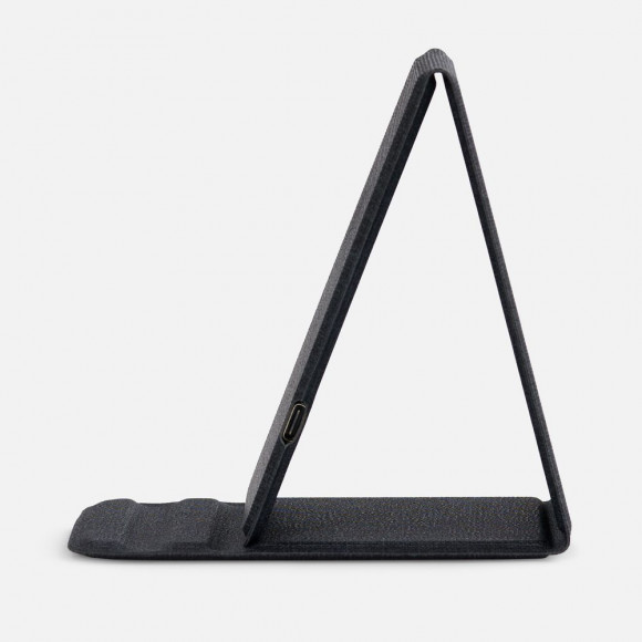 Подставка для смартфона с беспроводной зарядкой Kickstand, серая Подставка для смартфона с беспроводной зарядкой Kickstand, серая