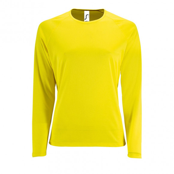 Футболка с длинным рукавом Sporty LSL Women, желтый неон Футболка с длинным рукавом Sporty LSL Women, желтый неон
