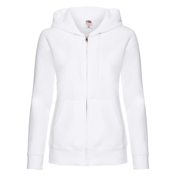 Толстовка "Lady-Fit Hooded Sweat Jacket", белый_XS, 75% х/б, 25% п/э, 280 г/м2 Толстовка "Lady-Fit Hooded Sweat Jacket", белый_XS, 75% х/б, 25% п/э, 280 г/м2
